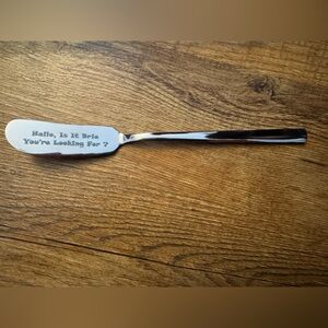 Engraved Silver Cheese or Butter Knife